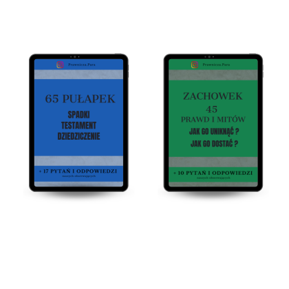 ZESTAW 2 EBOOKÓW: 65 pułapek Spadki testament dziedziczenie + 45 prawd i mitów o zachowku