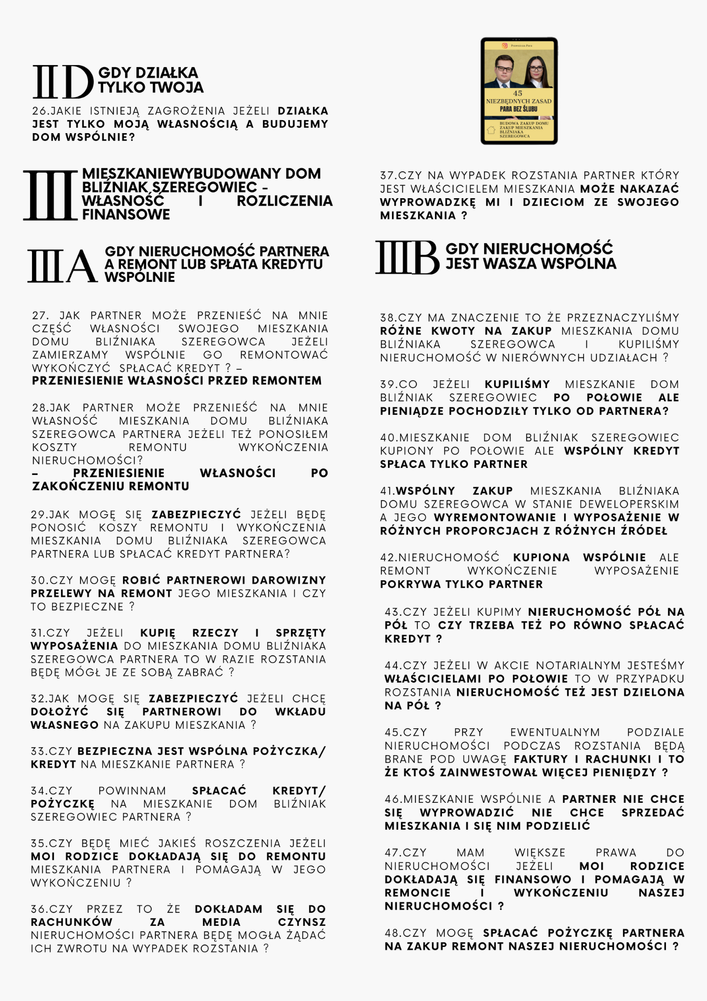 65 NIEZBĘDNYCH ZASAD przy BUDOWIE LUB ZAKUPIE NIERUCHOMOŚCI w parze bez ślubu