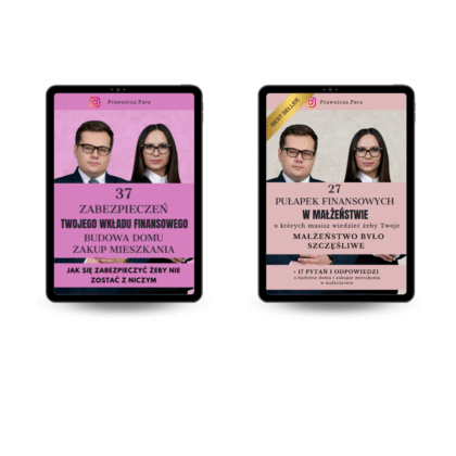 ZESTAW 2 EBOOKÓW: Ebook 37 ZABEZPIECZEŃ PRZY BUDOWIE DOMU LUB ZAKUPIE MIESZKANIA W MAŁŻEŃSTWIE + Ebook 27 PUŁAPEK FINANSOWYCH W MAŁŻEŃSTWIE